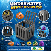 NEW Fish Box Swimming and Diving Toys, Child Adult Pool Party Toys, Toddler Floating Animals Bath Toys,  Birthday Christmas Gift