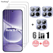 Redmi Note 15 Pro 5G Tempered Glass Screen Protector – 6-in-1 Full Protection Kit