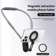2025 NEW Silicone Magnetic Neck Mount – Quick Release Phone Holder for iPhone & Android