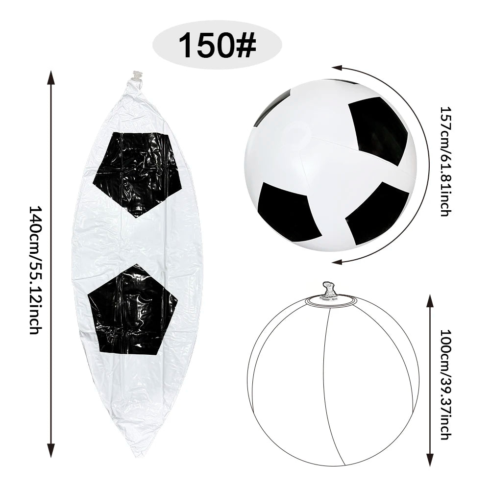 1pc Inflatable Giant soccer Ball, PVC Durable Large Balloon Water Party Swimming Pool Beach Party Entertainment Supplies