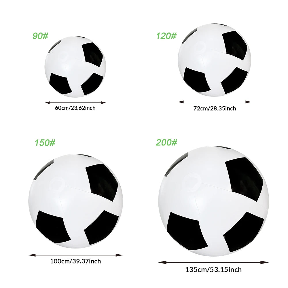 1pc Inflatable Giant soccer Ball, PVC Durable Large Balloon Water Party Swimming Pool Beach Party Entertainment Supplies