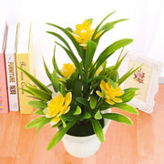 Artificial Flowers Bonsai – Fake Plant Pot for Home, Office & Wedding Decor