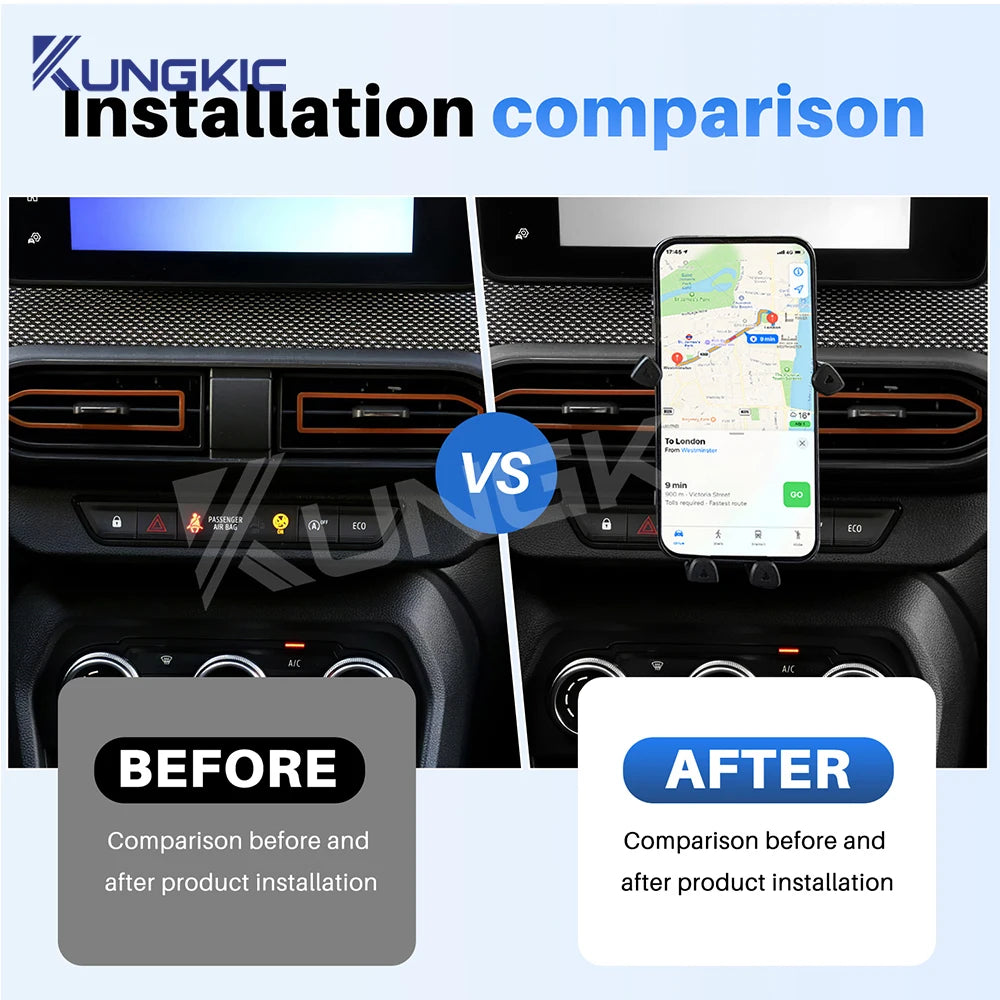 Gravity Magnetic Car Phone Holder for Dacia Sandero 3 / Stepway III / Jogger 2021–2025 – GPS Bracket Stand