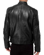 Men's Faux Leather Bomber Jacket – Casual Loose Fit Motorcycle Biker Style