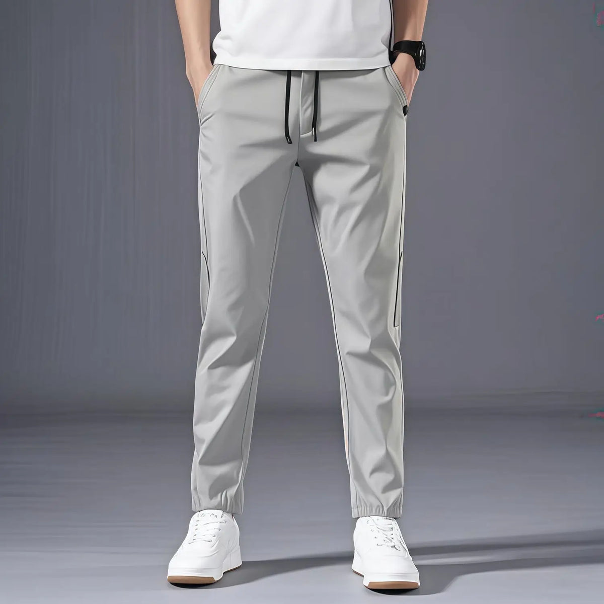 Men's Casual Straight Trousers – Korean Style, Loose Fit, Lightweight Summer Pants