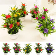 Artificial Flowers Bonsai – Fake Plant Pot for Home, Office & Wedding Decor