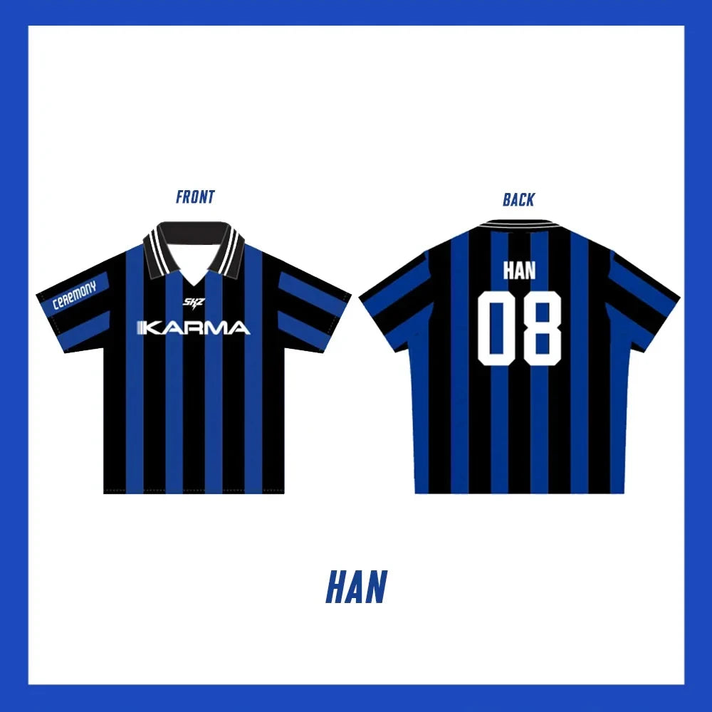 Stray Kids STAY KARMA Album Fan Jersey – FELIX BANGCHAN HYUNJIN Streetwear T-Shirt