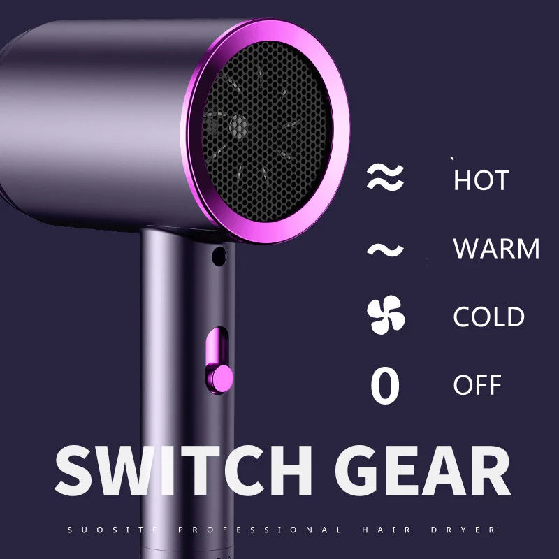 High-Speed Hair Dryer – Negative Ion, Ultra-Quiet, Professional Salon Quality