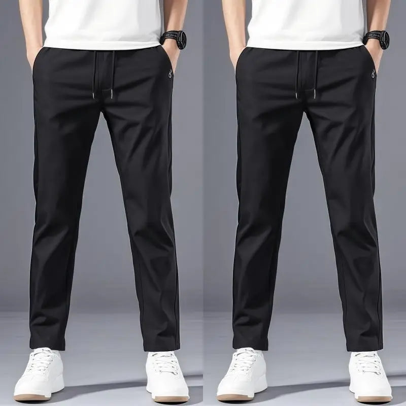 Men's Casual Straight Trousers – Korean Style, Loose Fit, Lightweight Summer Pants
