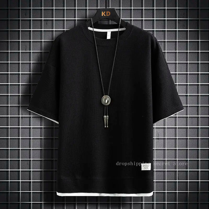 Men's Summer Sports Suit – Breathable T-Shirt & Shorts Set, Loose Casual Fit