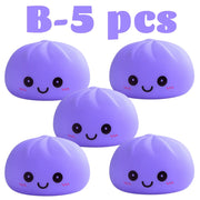 2027 New Dumpling Night Lights Glowing Dumplings Desktop Ornament Cute Glowing Dumpling Steamer Box Kawaii Dumpling Lights Gifts