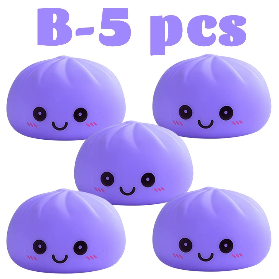 2027 New Dumpling Night Lights Glowing Dumplings Desktop Ornament Cute Glowing Dumpling Steamer Box Kawaii Dumpling Lights Gifts