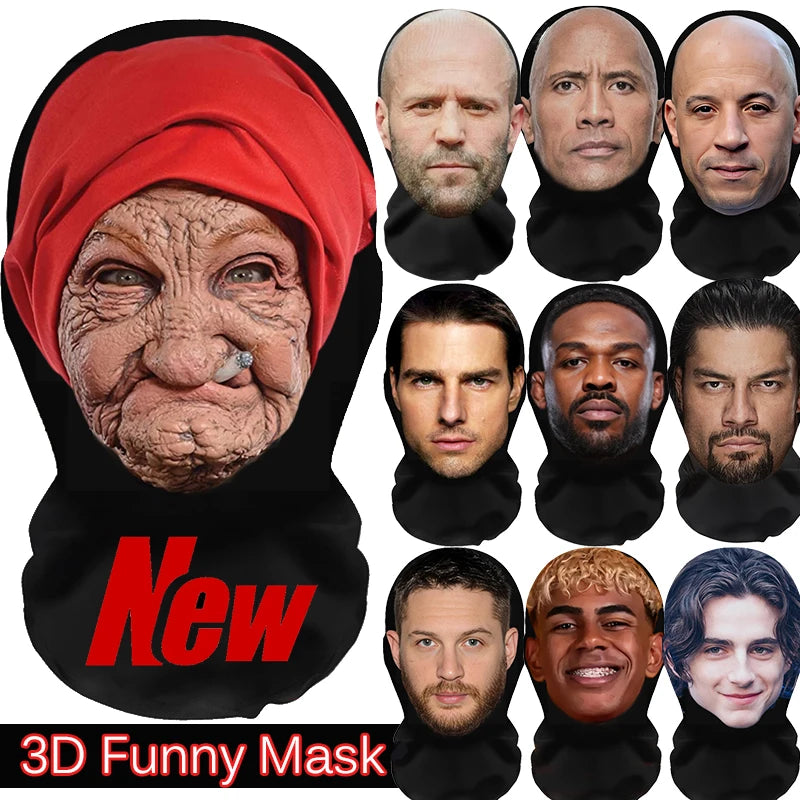 Halloween Cosplay Mask 2026 – Realistic Celebrity Face Mask, Masquerade Balaclava Headgear