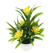 Artificial Flowers Bonsai – Fake Plant Pot for Home, Office & Wedding Decor