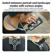 TELESIN Silicone Magnetic Neck Mount – Quick Release Phone Holder for iPhone & Samsung
