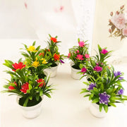 Artificial Flowers Bonsai – Fake Plant Pot for Home, Office & Wedding Decor