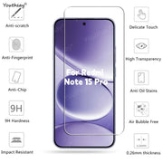 Redmi Note 15 Pro 5G Tempered Glass Screen Protector – 6-in-1 Full Protection Kit