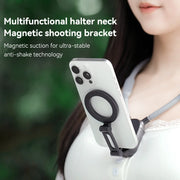 2025 NEW Silicone Magnetic Neck Mount – Quick Release Phone Holder for iPhone & Android