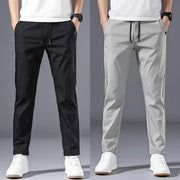 Men's Casual Straight Trousers – Korean Style, Loose Fit, Lightweight Summer Pants
