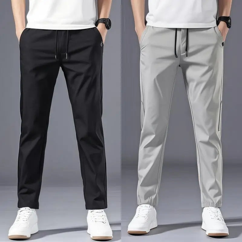 Men's Casual Straight Trousers – Korean Style, Loose Fit, Lightweight Summer Pants
