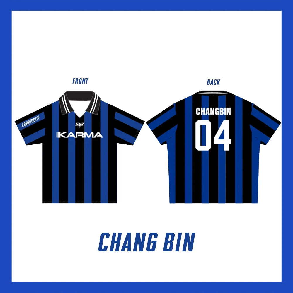 Stray Kids STAY KARMA Album Fan Jersey – FELIX BANGCHAN HYUNJIN Streetwear T-Shirt