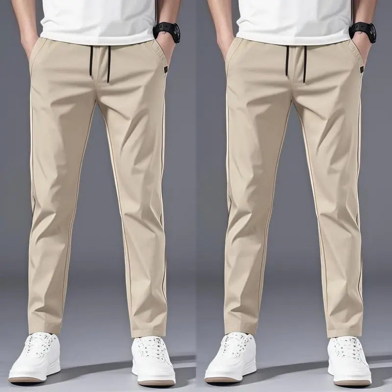 Men's Casual Straight Trousers – Korean Style, Loose Fit, Lightweight Summer Pants