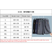 Men's Ice Silk Beach Shorts – Ultra-Thin Quick Dry Gym Sport Sweatpants with Zipper