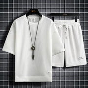 Men's Summer Sports Suit – Breathable T-Shirt & Shorts Set, Loose Casual Fit
