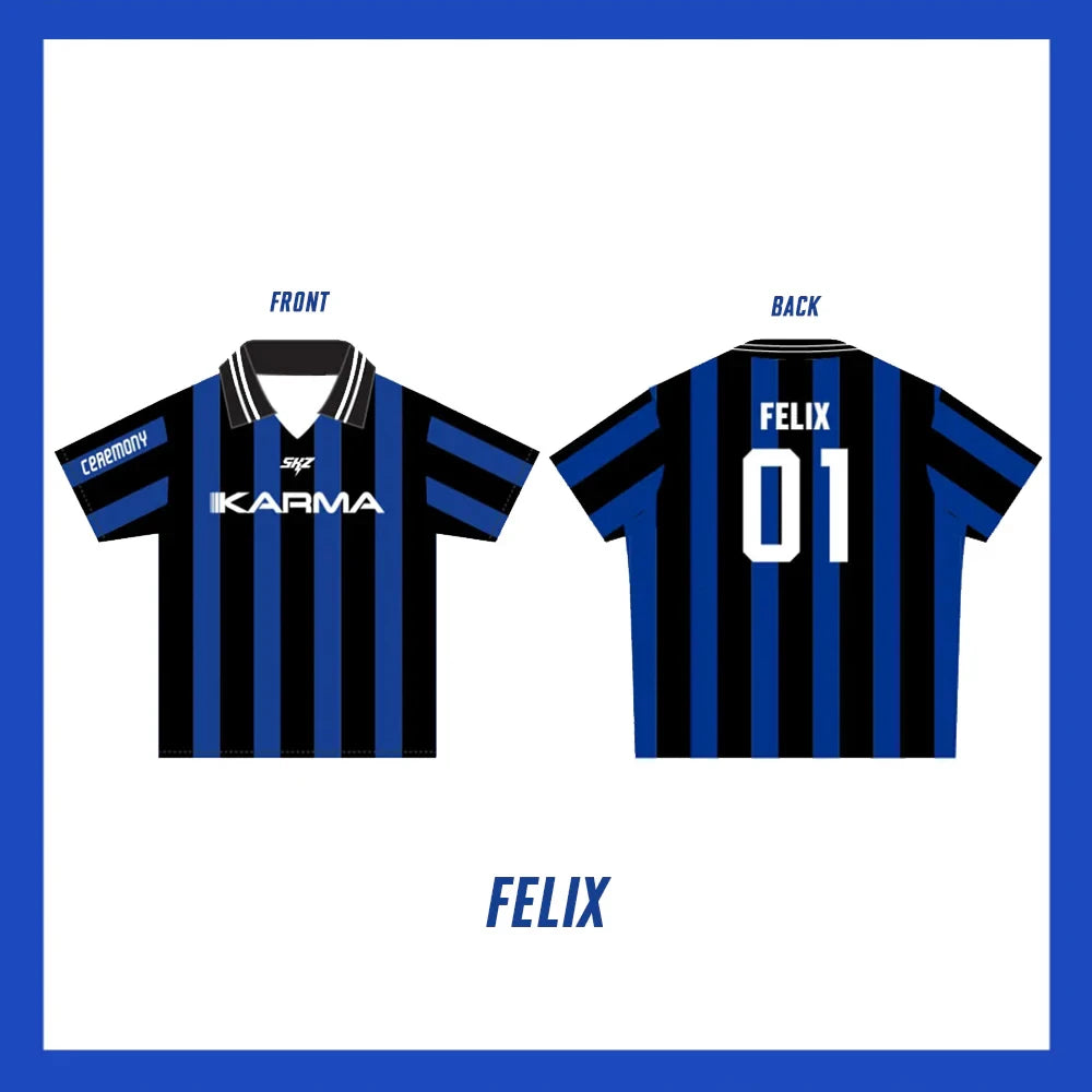 Stray Kids STAY KARMA Album Fan Jersey – FELIX BANGCHAN HYUNJIN Streetwear T-Shirt