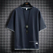 Men's Summer Sports Suit – Breathable T-Shirt & Shorts Set, Loose Casual Fit